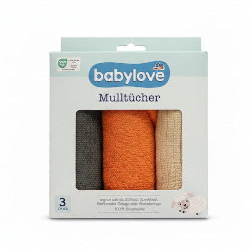 Babylove 100% Cotton Multi-Purpose Towels (3-Pack) – 50 x 50 cm, Unused Overstock, Export Quality